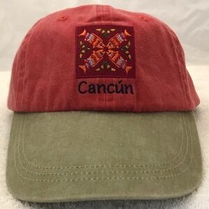 JS International for Cancun Adjustable Pink & Tan Cotton Travel Beach Ball Cap